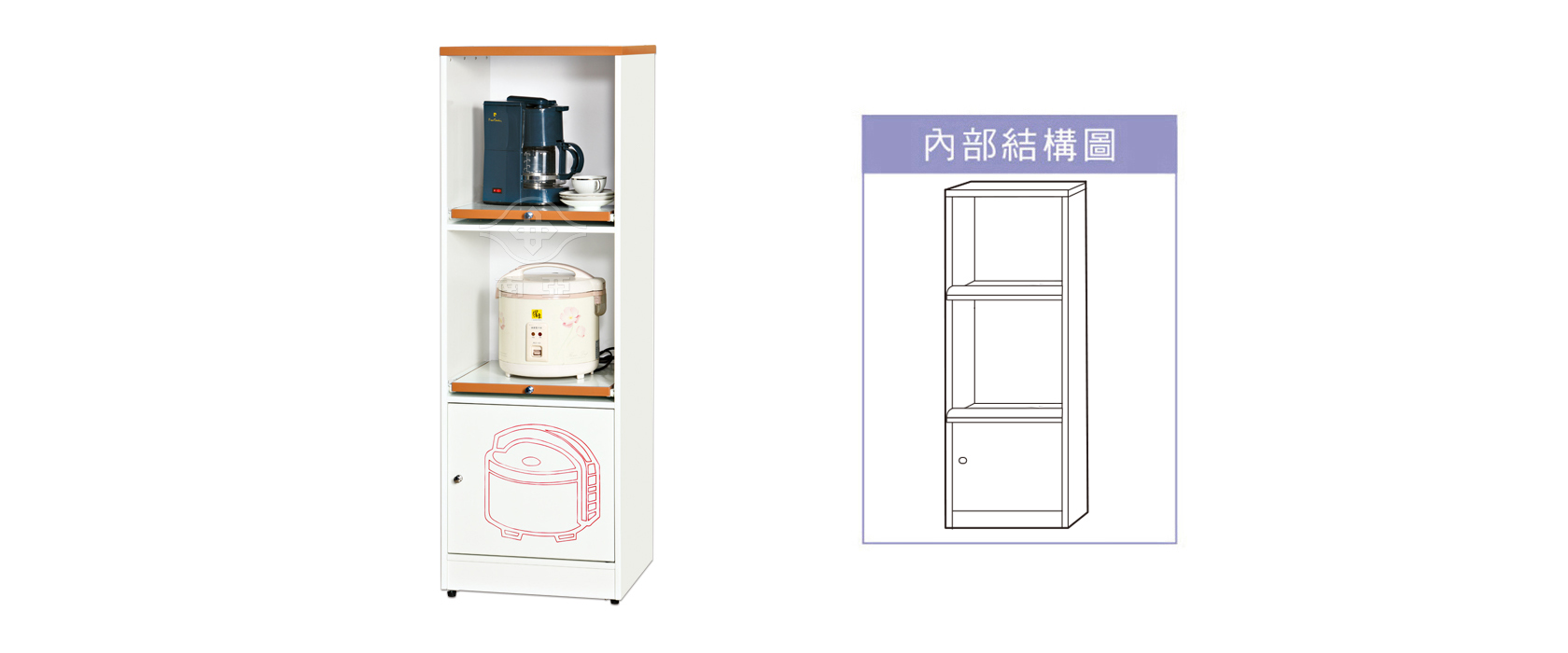 90CD04 二拉盤一單開門電器櫃