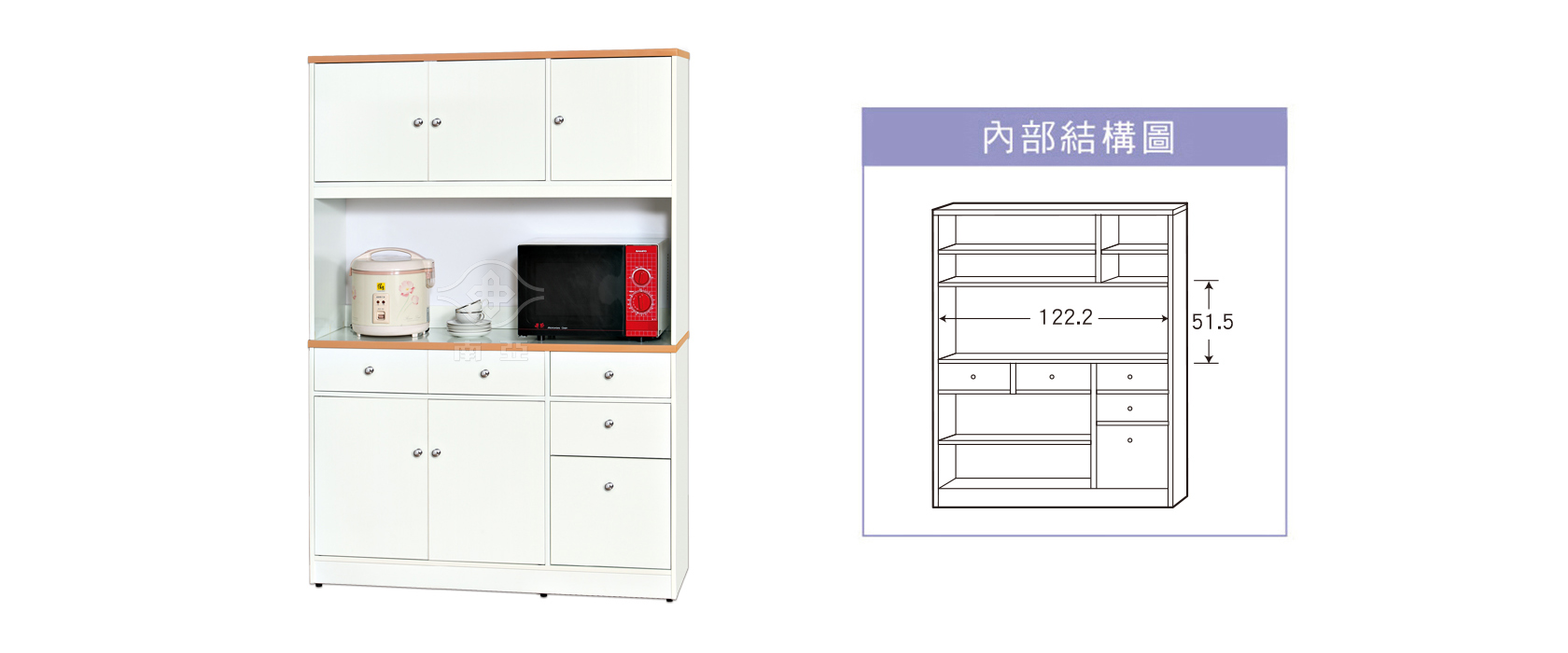 74KD09 上三開門下雙開門五抽電器櫃