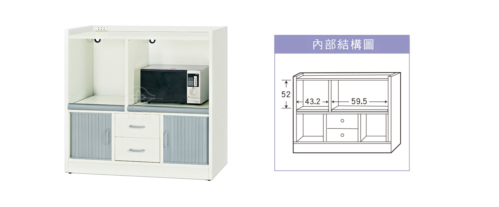 78KG03 二單捲門二抽電器櫃