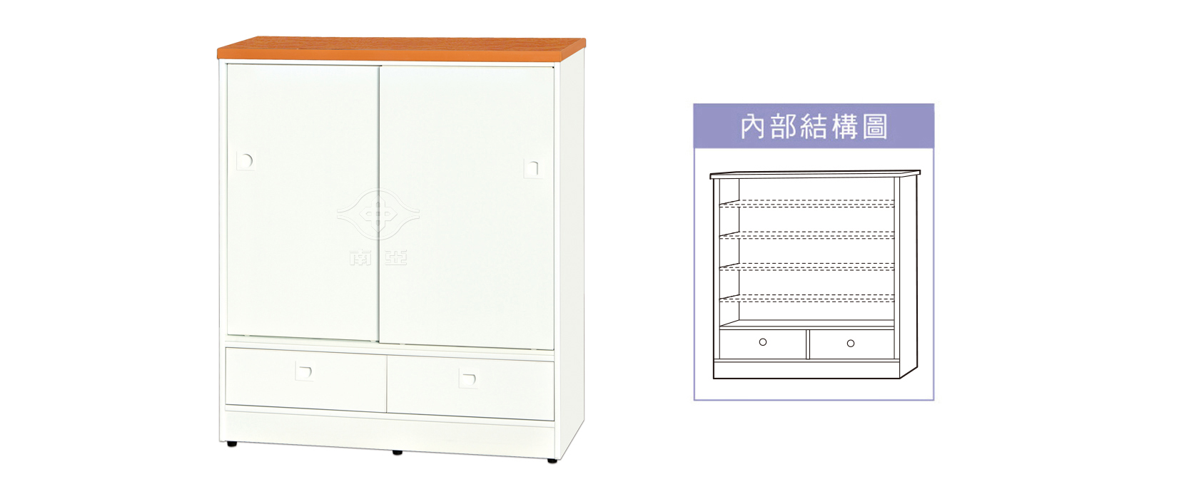 65RA06 上雙拉門下二抽鞋櫃