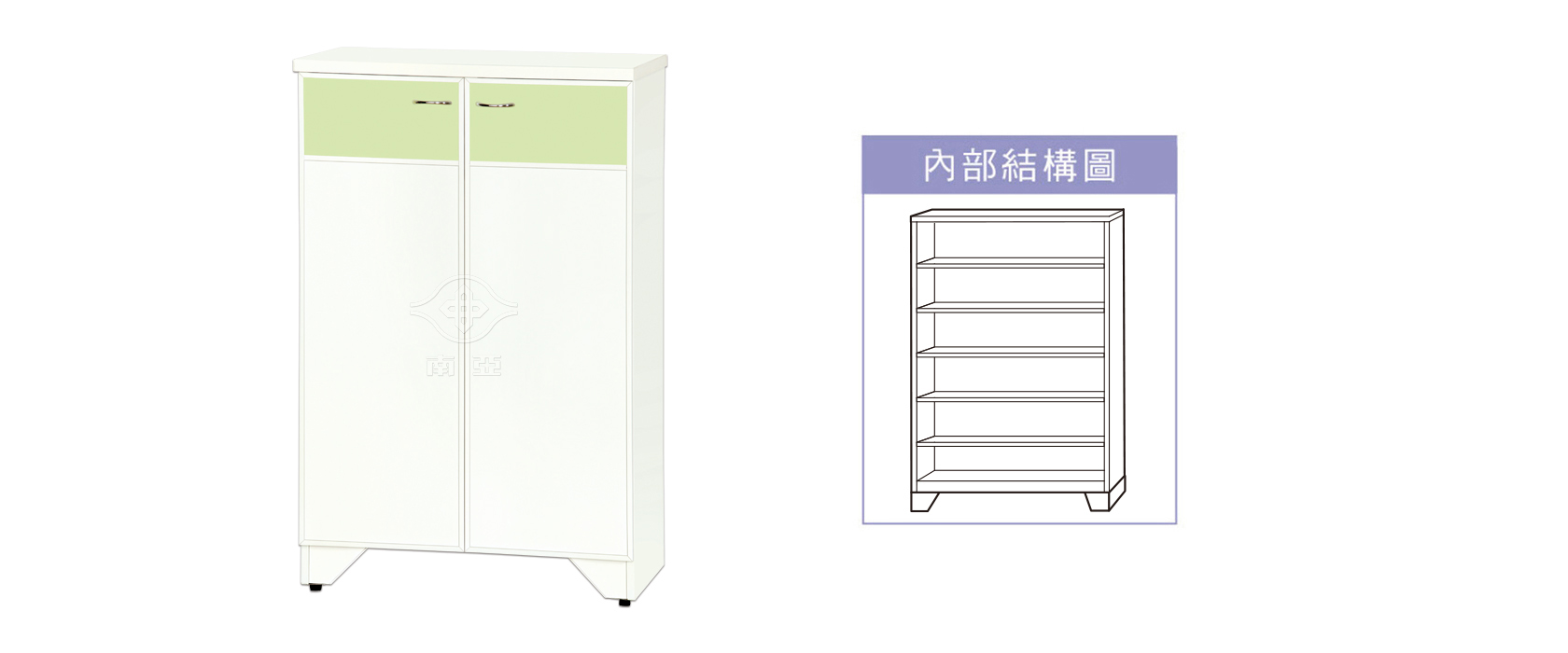 54RB31 方格雙開門鞋櫃
